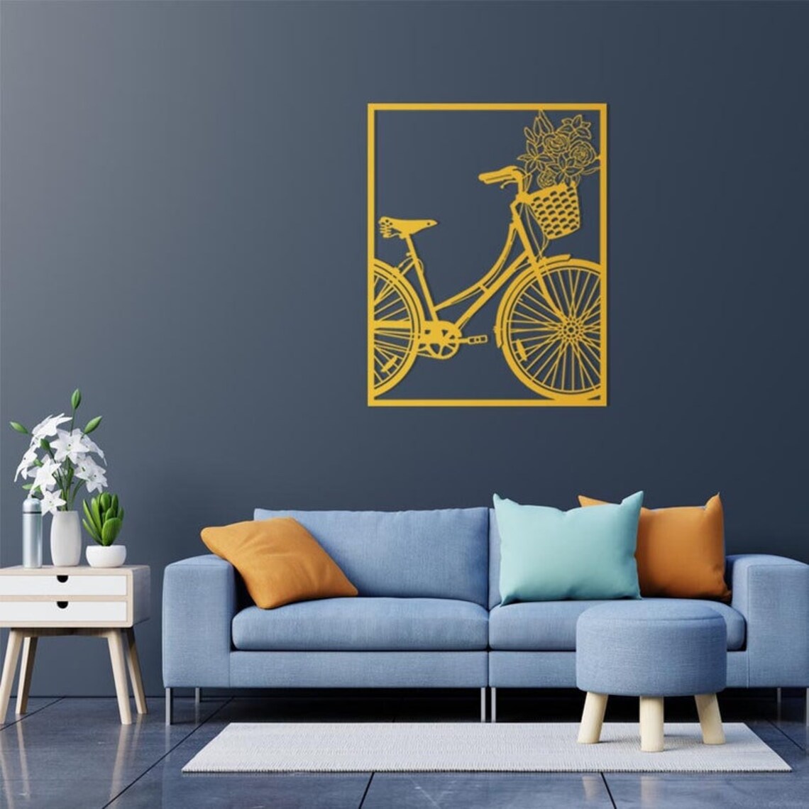 Bicycle Metal Wall Art Metal Wall Decor Cycling Gifts Etsy