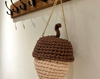 Crochet Acorn Bag