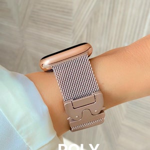 Mesh Metal Band for Apple Watch 38mm 41mm 42mm 45mm 46mm 49mm  iWatch Band, Metal Strap Series 10 9 8, Replacement Watchband For Her