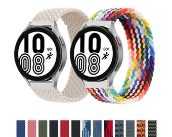 Braided Solo Loop Band For Samsung Galaxy watch 4 / Classic / Gear/ Amazfit / Huawei 20mm Braided Watch strap