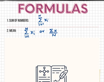 HTHSCI 2S03- Introduction to Statistics for Nursing- FORMULAS