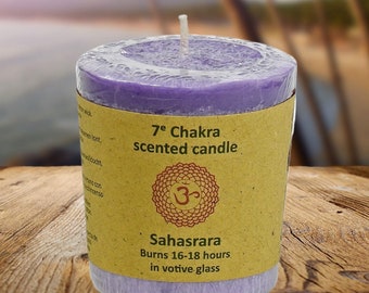 Scented meditation candle 7th chakra Sahsrara