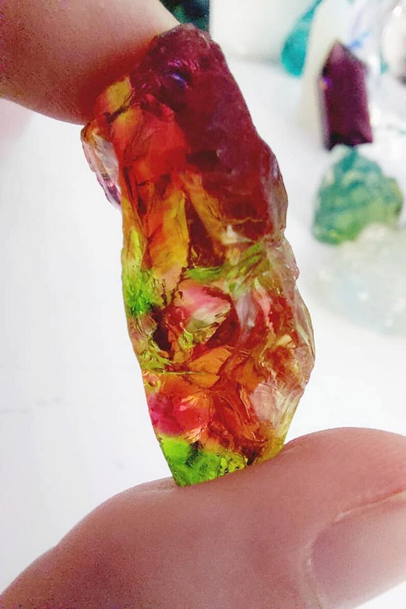 Andara crystal rainbow red green Consciousness Dragon Inner Earth Knowledge image 7