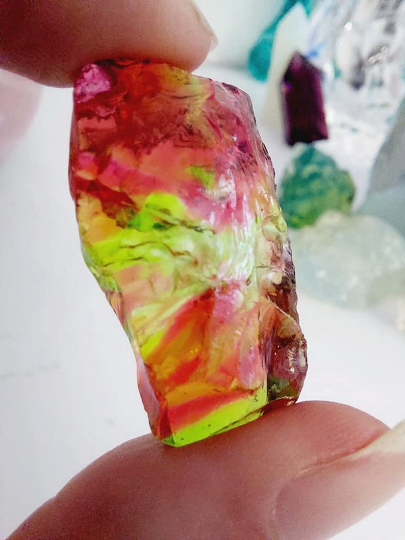 Andara crystal rainbow red green Consciousness Dragon Inner Earth Knowledge image 4