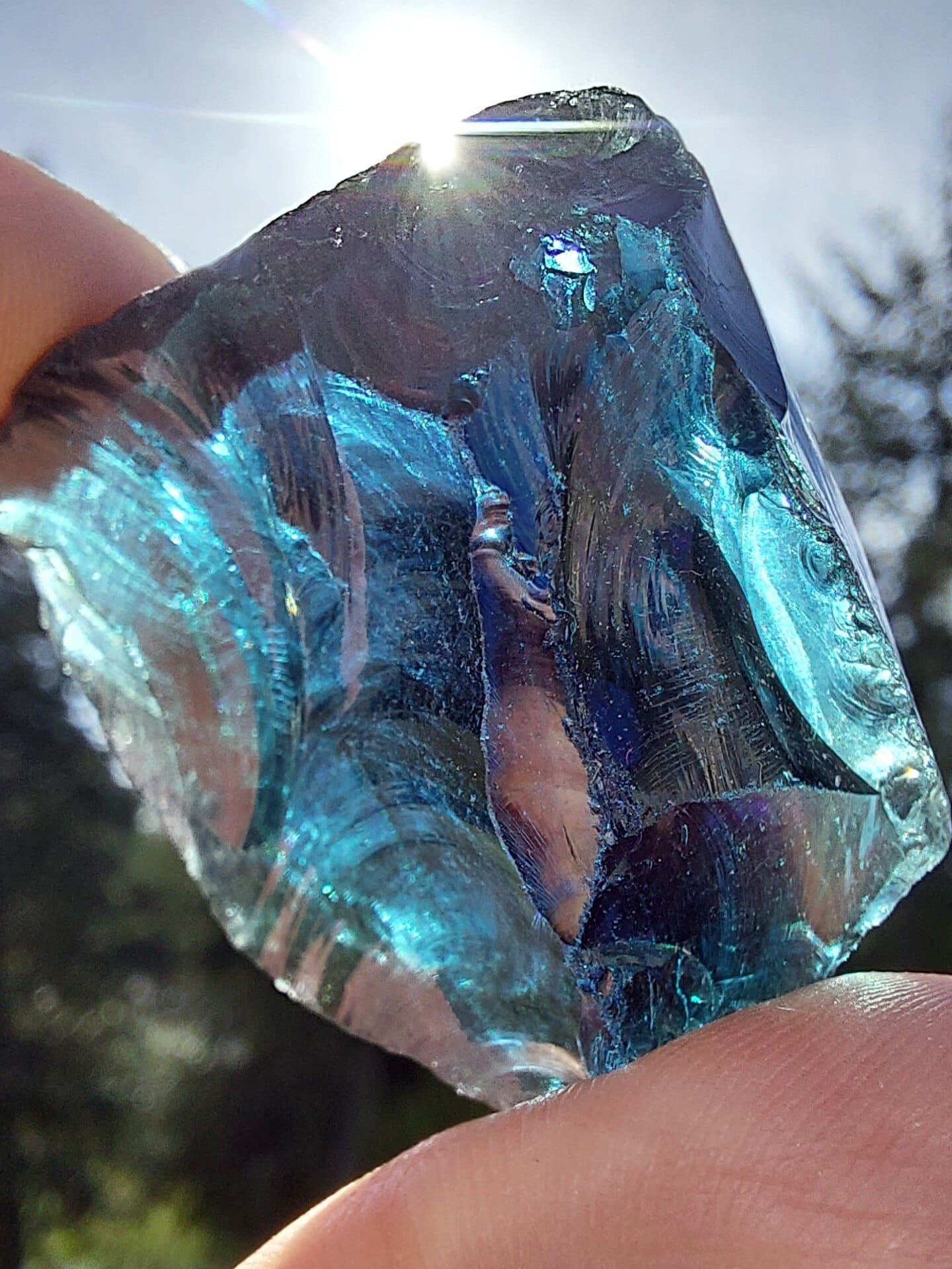 Rare Andara Black Blue Crystal Galaxy Depth Transmutation Shadow Highlight