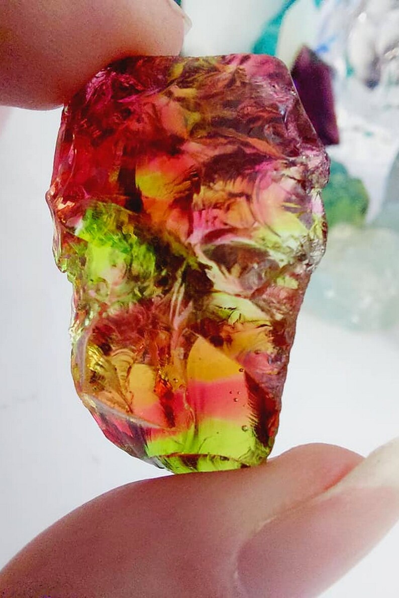Andara crystal rainbow red green Consciousness Dragon Inner Earth Knowledge image 5
