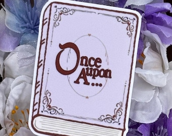 Once Upon a Vintage Fairytale Fantasy Book Vinyl Sticker | Fantasy Reader | Bookish Sticker | Kindle Decor