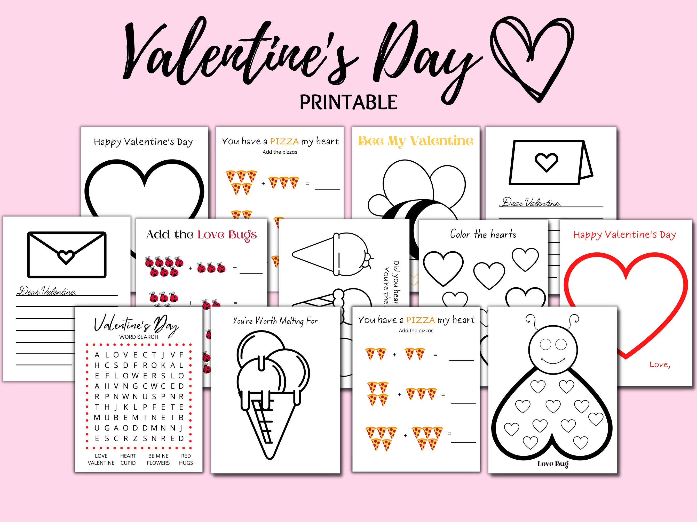 Valentine's Day Printables - Worksheets - Valentine's Day Activities ...