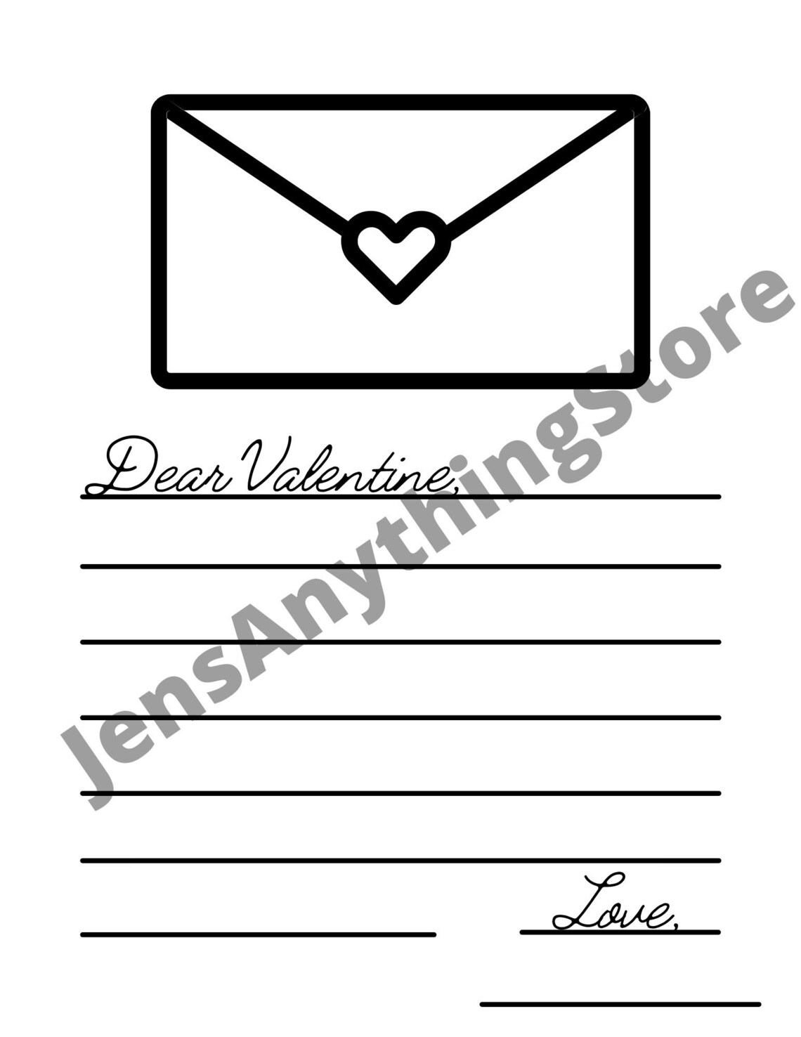 Valentine's Day Printables Worksheets Valentine's | Etsy