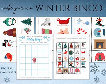 Winter Bingo | Make Your Own Bingo | Winter Activity | Winter Games | Winter Printable | Kids Bingo | Winter Classroom Games
