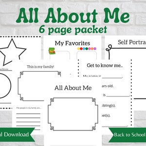 All About Me Packet, Get to Know Me, Classroom, Back to school, Teachers and Students, Who&#39;s In my Classroom