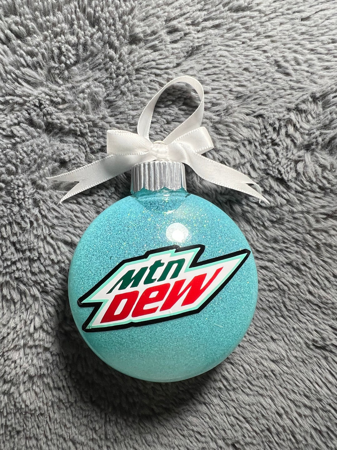 Mtn Dew Inspired Glitter Ornament Etsy