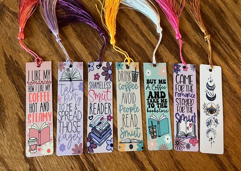 An Array of decorative bookmarks scattered on a table