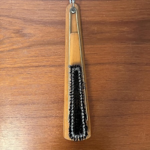 Vintage Teak Clothes Brush w Wall Mount - Lint Brush - Mid Century Modern - Entryway Decor - 1960s Living