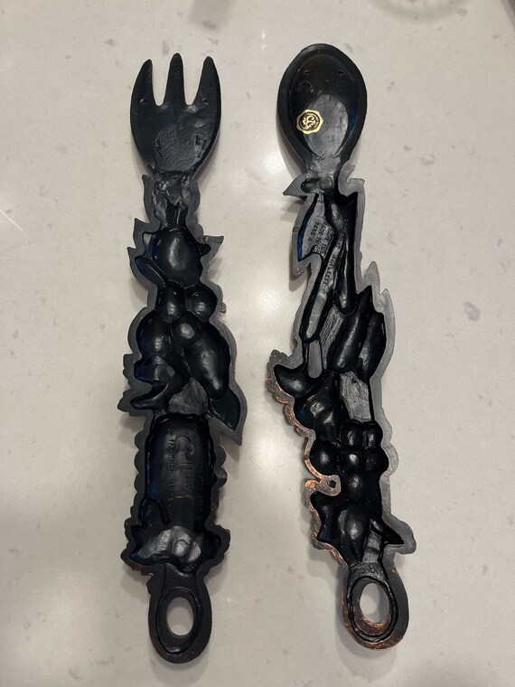 送料無料　時代物 　古い堆朱風鎮 Coppercraft Guild - Oversized Spoon & Fork - Copper Coloured