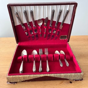 Vintage Boxed EPNS Silver Plated Flatware Set - Service For 6 - Original Case