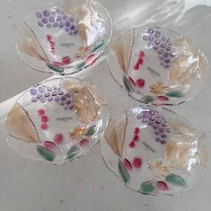 Vintage Savoir Vivre Cornucopia Crystal 7” Bowls -  Set of 4 - Glass Fruit Bowls