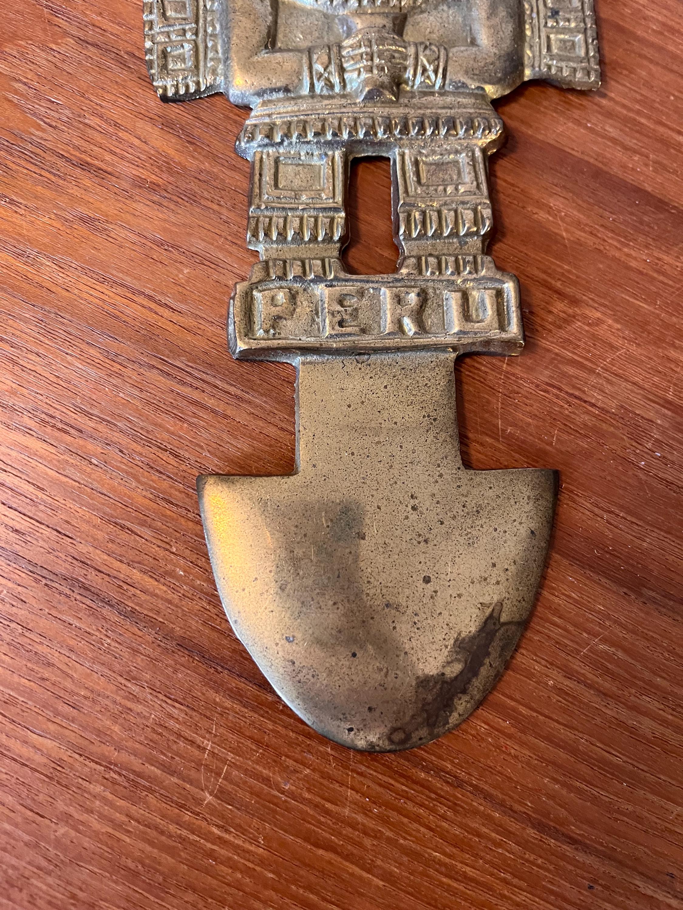 Vintage Brass Peruvian Tumi Knives - Ceremonial Tumi Replica Knife