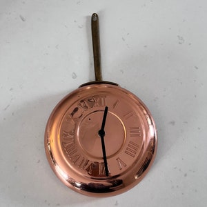 Vintage Copper and Brass Saucepan Kitchen Wall Clock