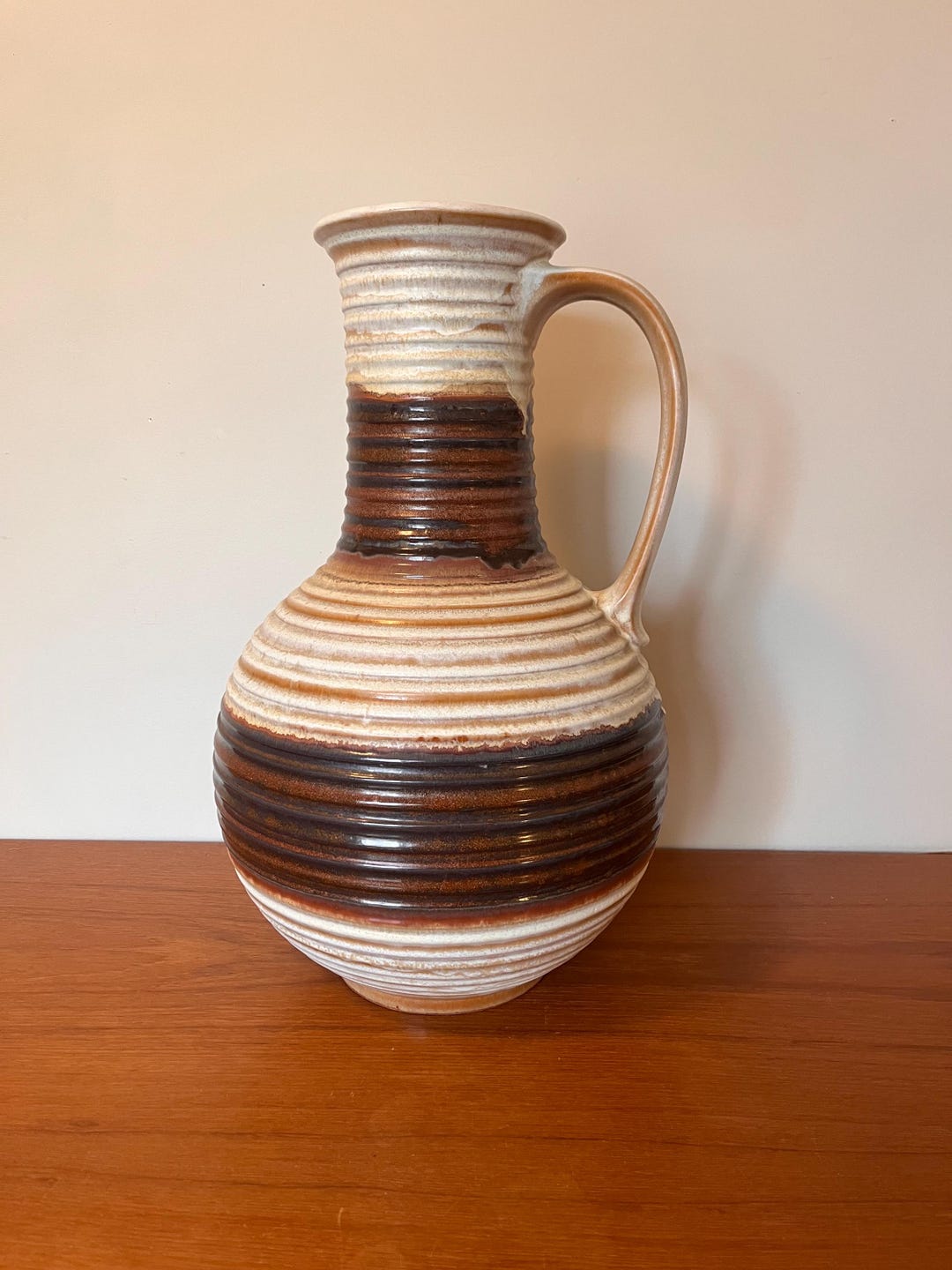 Vintage Carstens Tönnieshof Fat Lava Floor Vase: 1970s West German