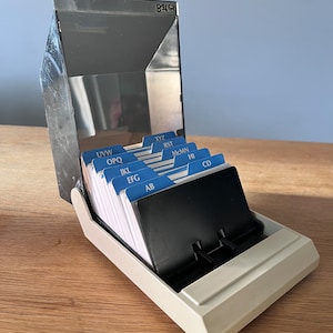 Vintage Bates Covered Vue Address File - Model CVF 250 - Contacts Keeper - Password Organizer