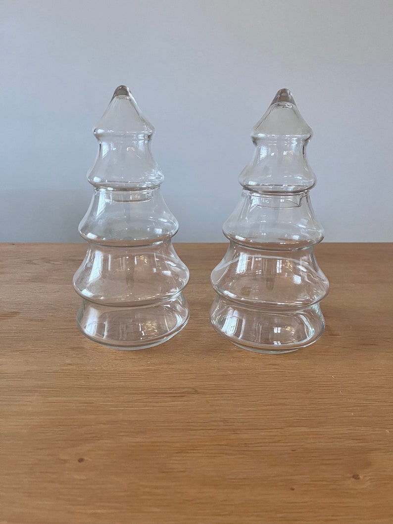 Vintage Weihnachtsbaum Jar Glasbehälter Lagerung Candy Ornamente Urlaub