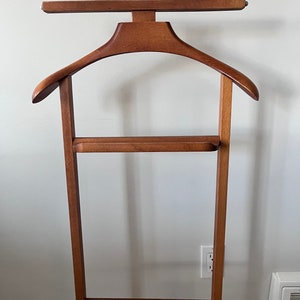 MCM Valet Stand - Vintage Butler - 1960s Gentlemen's Dressing Stand - Coasters - 1960s Clothing Standing