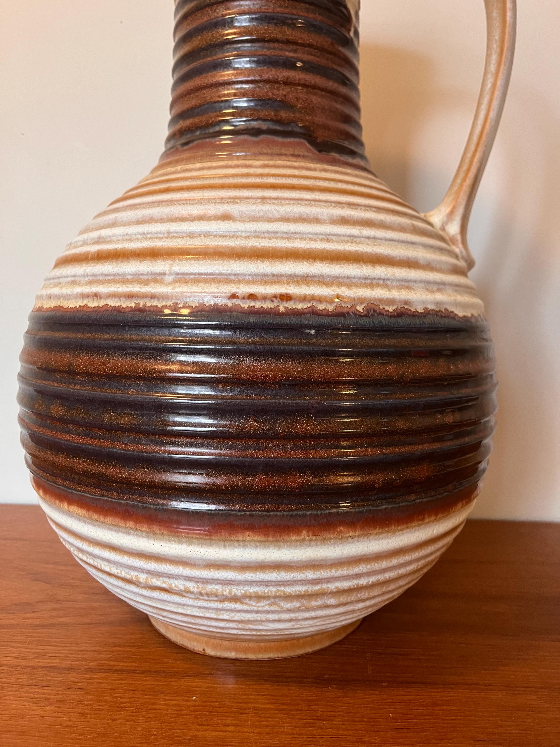 Vintage Carstens Tönnieshof Fat Lava Floor Vase: 1970s West German