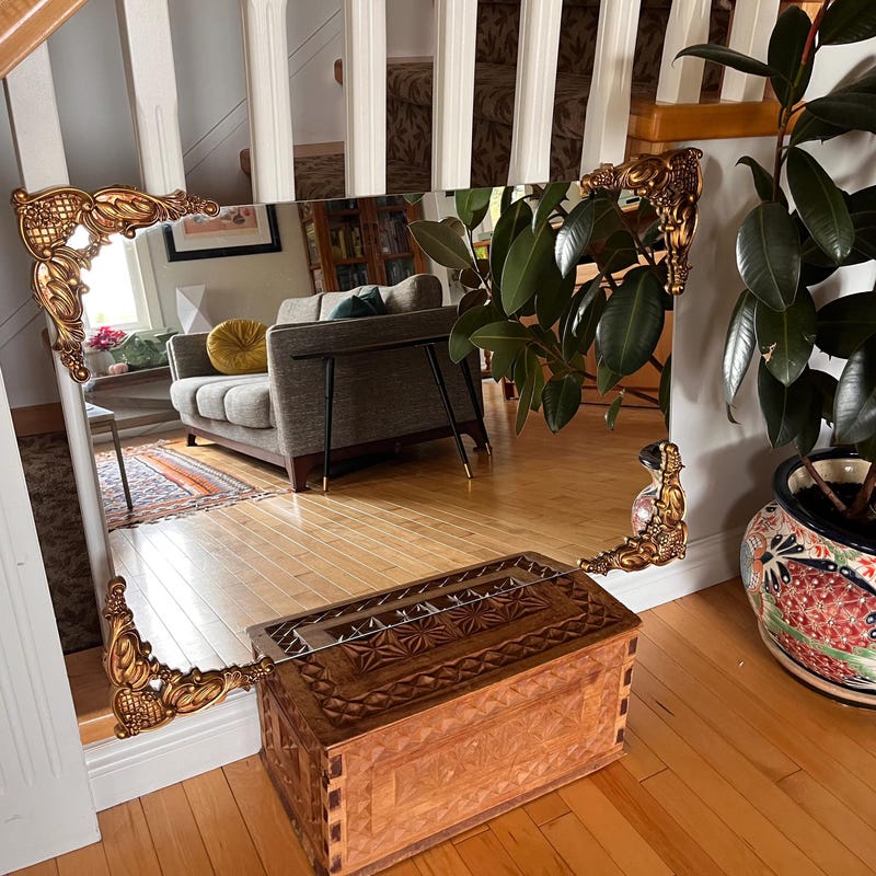 Large Vintage Mirror - Etsy