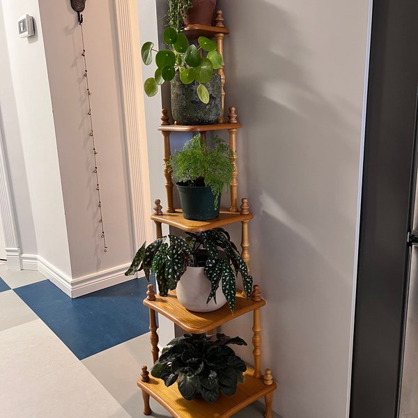 Corner Tiered Plant Shelf Etsy UK