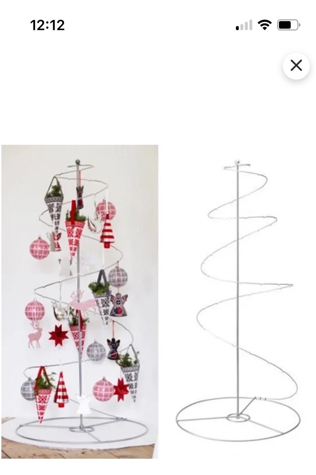 NEW Ikea YRSNO Metal Spiral Christmas Tree Vintage IKEA New in Box Etsy