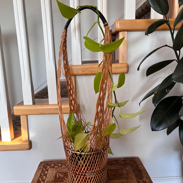 Tall Wicker Planter Etsy