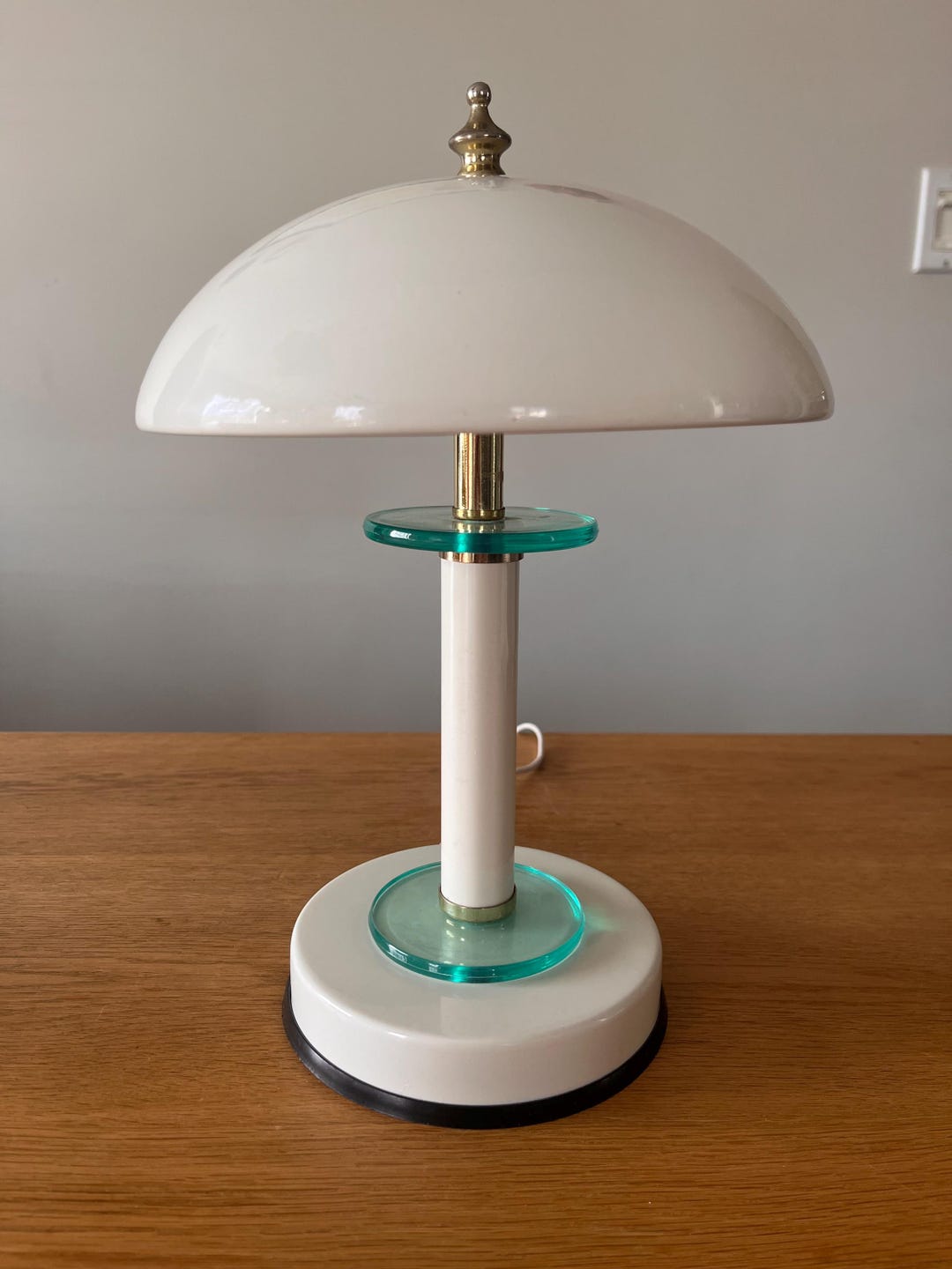 その他 National desk light stand 70s VINTAGE NISSAFORS Bankers Desk Lamp, Green Glass Shade, Vintage Desk