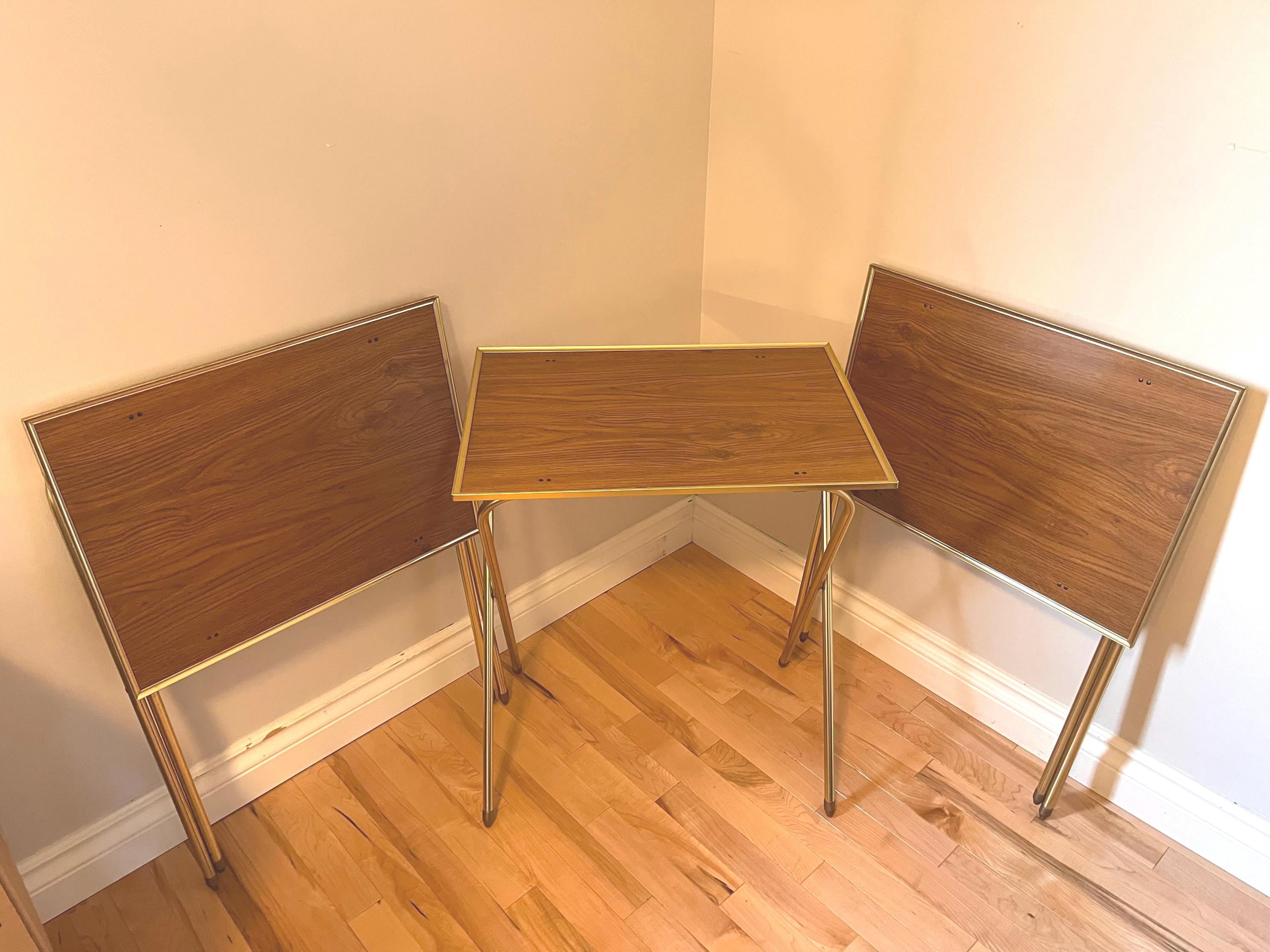 Vintage Tv Mid Century Tv Tray Set Set Of Vintage Folding TV