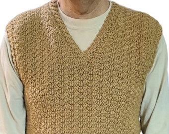 Vintage 1940s Hand Knit Sweater Vest Olive Drab American Red Vintage 1940s Hand Knit Sweater Vest Olive Drab American Red