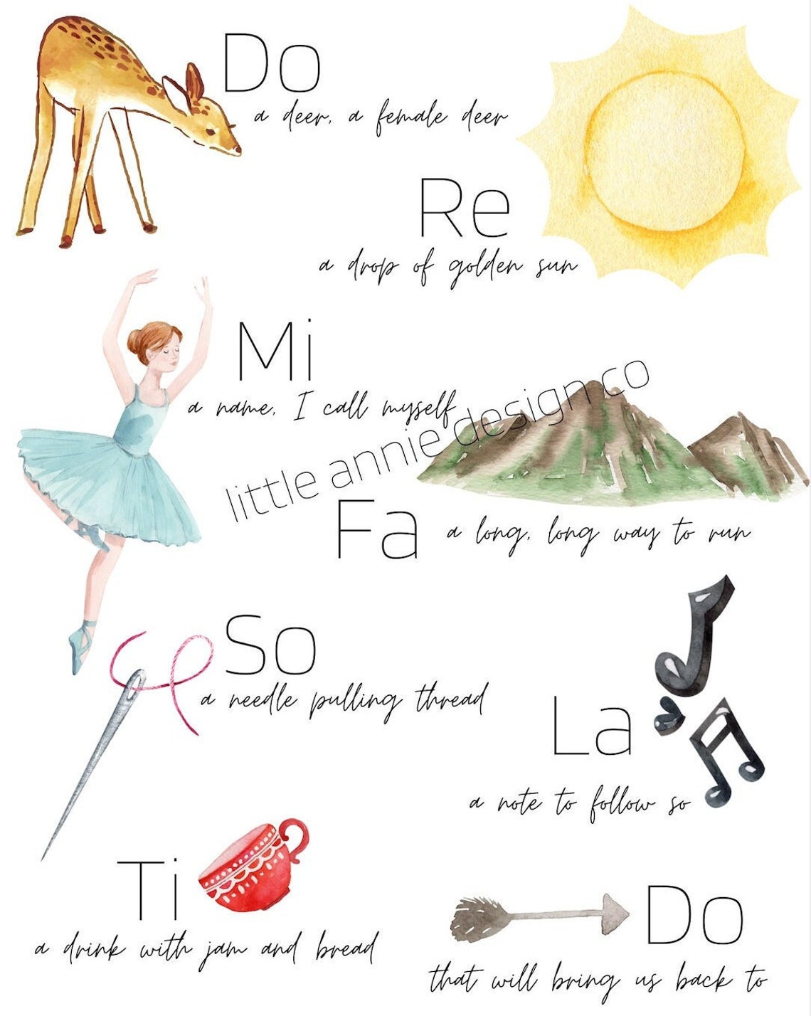 Do Re Mi - Music Scale - Etsy
