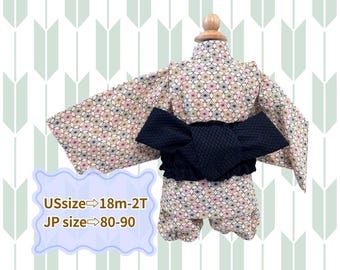Kimono Costume for Kids.  Kimono  for Baby Hakama / Made in USA by Japanese sewing crafter.    /  Japanese Kimono  for Kids