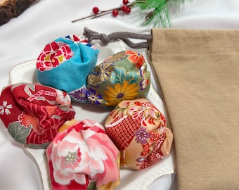 Otedama set / Otedama Japanese Juggling ball , Game of Jacks, Mini Juggling Bean Bags, holiday gift  Easter  egg hunt