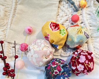 Otedama set / Otedama Japanese Juggling ball , Game of Jacks, Mini Juggling Bean Bags, holiday gift  Easter  egg hunt