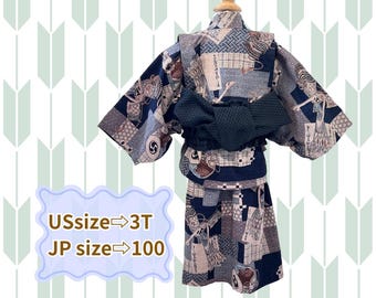 Kimono Costume for Kids.  Kimono  for Baby Hakama / Made in USA by Japanese sewing crafter.    /  Japanese Kimono  for Kids