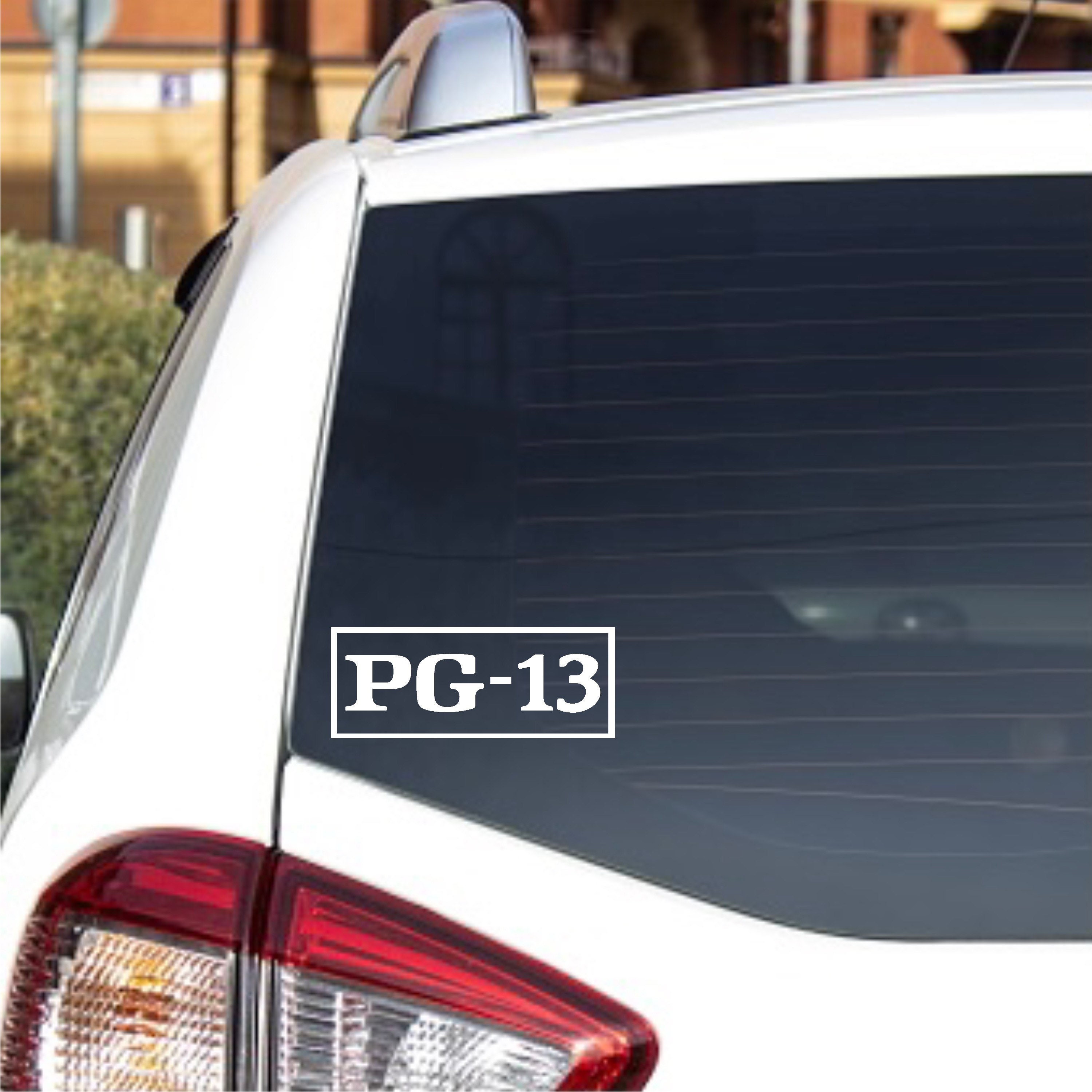 Rated PG-13 Film Movie Rating Logo Vinyl Decal Sticker 