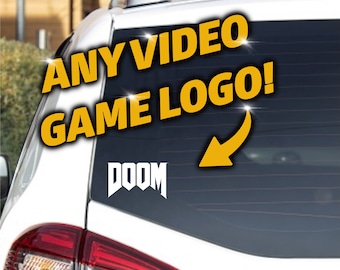 Choose ANY Video Game GAMING LOGO! Custom Made-To-Order Vinyl Decal Sticker | Read Item Description!