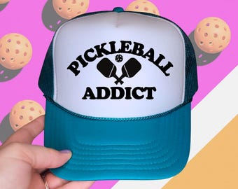 Gorra de camionero para adictos al pickleball / Gorra de béisbol divertida con cierre ajustable