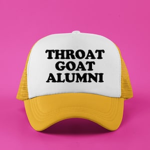Throat Goat Alumni Custom Trucker Hat | Unhinged Funny Baseball Cap