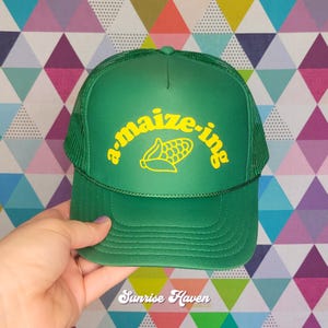 A-maize-ing Corn Custom Trucker Hat | Corn Baseball Cap | Corny Trucker Hat