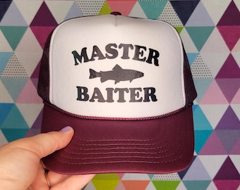 Master Baiter Trucker Hat: Funny Fishing Gift for Dad/Grandpa