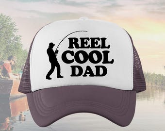 Reel Cool Dad Custom Trucker Hat | Fishing Hat for Dad | Father's Day Baseball Cap | Gift for Fisherman