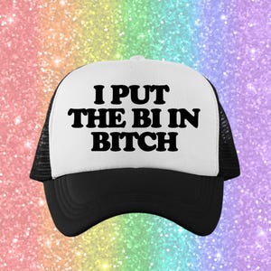 Casquette de camionneur « Je mets le bi dans salope » | Casquette de baseball humoristique LGBTQIA2S+
