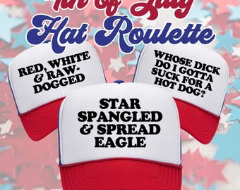 Funny 4th of July Trucker Hat Set: Unhinged Patriotic Caps
