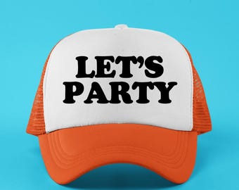Let's Party Trucker Hat: spersonalizowana czapka baseballowa typu snapback